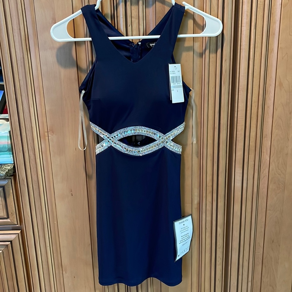 Juniors Speechless cut out bodycon sequined dress